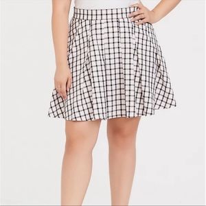 TORRID Retro Plaid Twill Skater Skirt